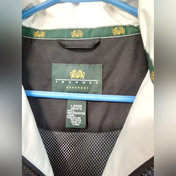 NWT Men's Black/Off White MacGregor Golf Tourney Brand Rain Shirt Size Large - Picture 3 of 10